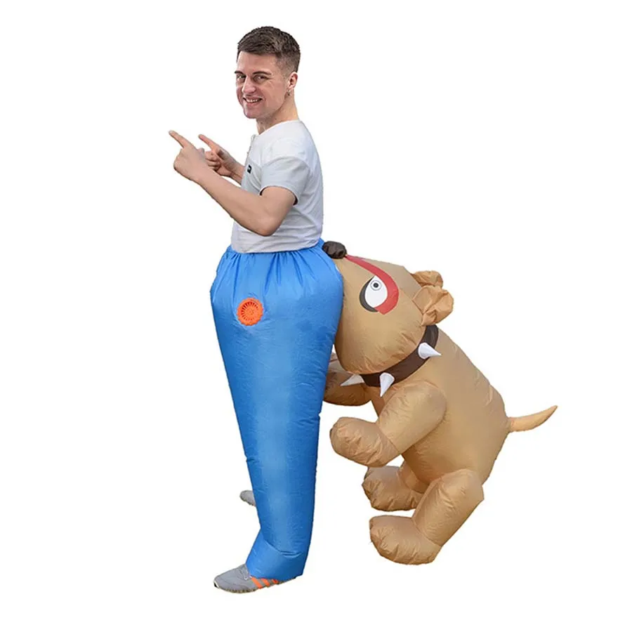 Halloween Christmas family reunion cartoon costume dog biting butt inflatable costume
