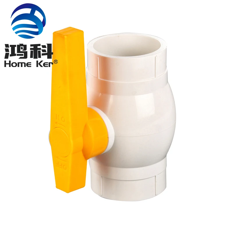 Hot-selling Quality With Nice Price Plastic Ball Valve 1 inch ABS Yellow Handle White Ball PVC Ball Valve