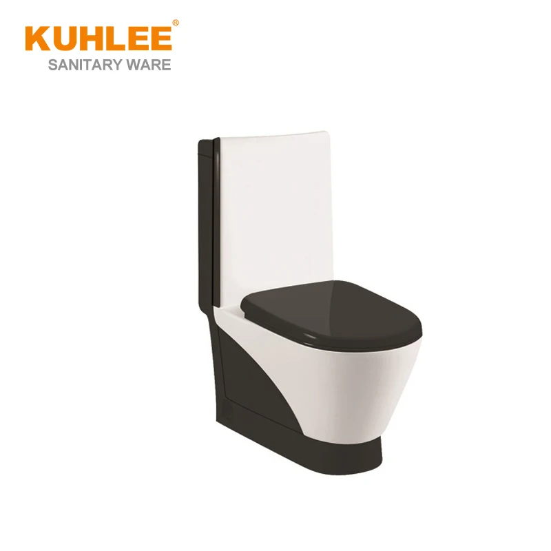 Luxury Bathroom Toilets Ceramic Washdown One Piece WC Colored Gold BLACK Toilet Bowl Water Closet