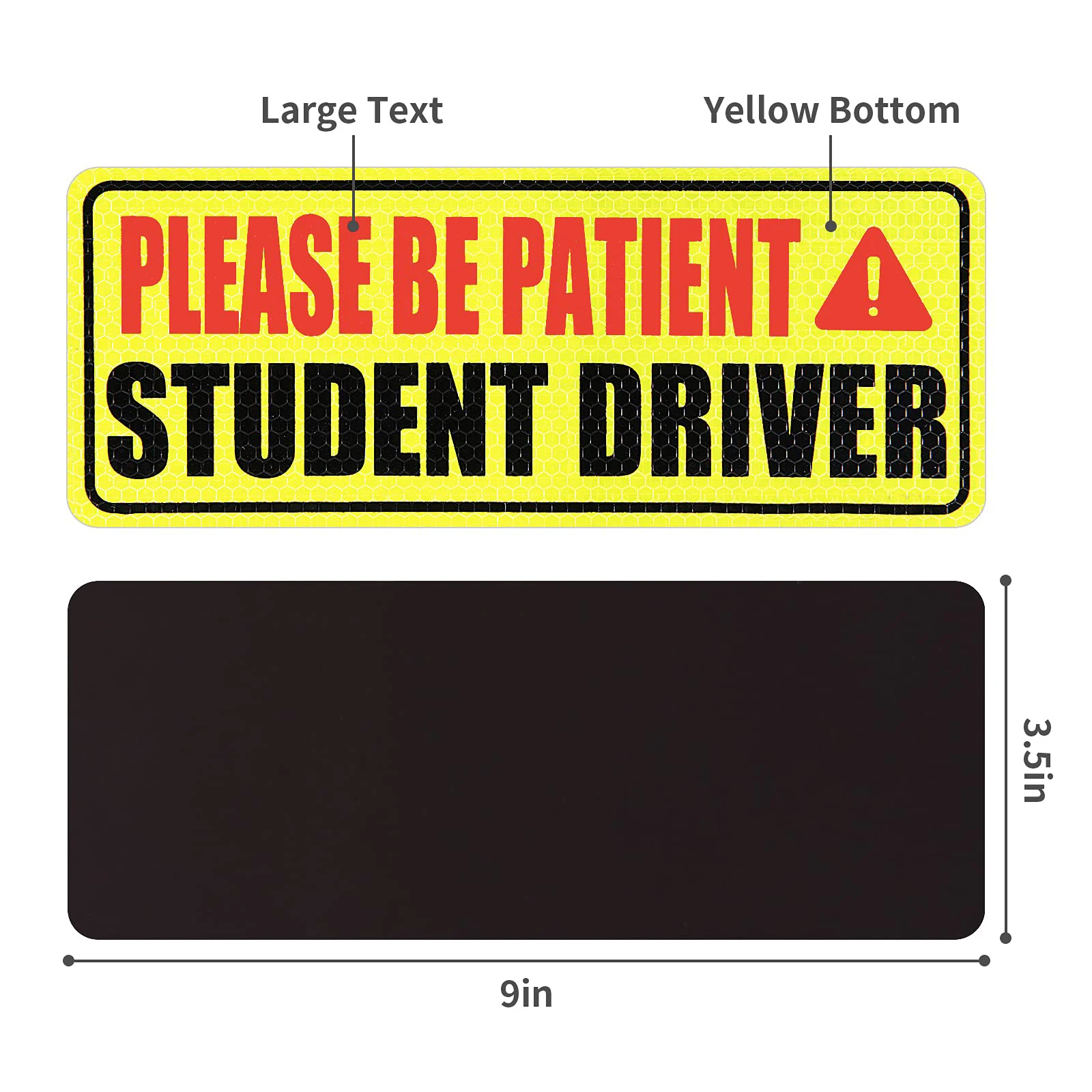Waterproof Student driver car signs for the novice beginner reflective magnetic car sticker custom car magnet bumper sticker
