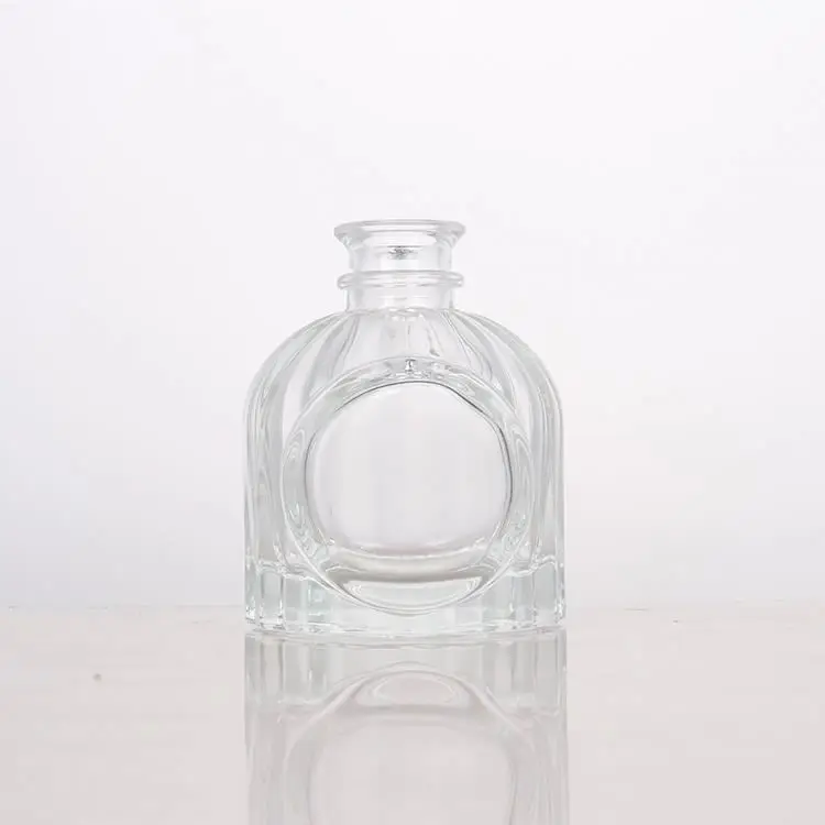 100ml empty clear luxury square decorative reed diffuser glass bottle
