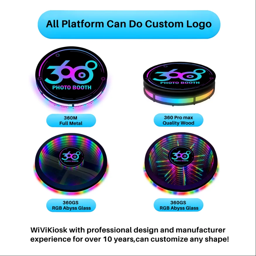 Professional Camera 3 To 4 6 Person Dropshipping Newest Magic Glass Metal 80Cm 4-6 People 360-Degree-Photo-Booth For 4