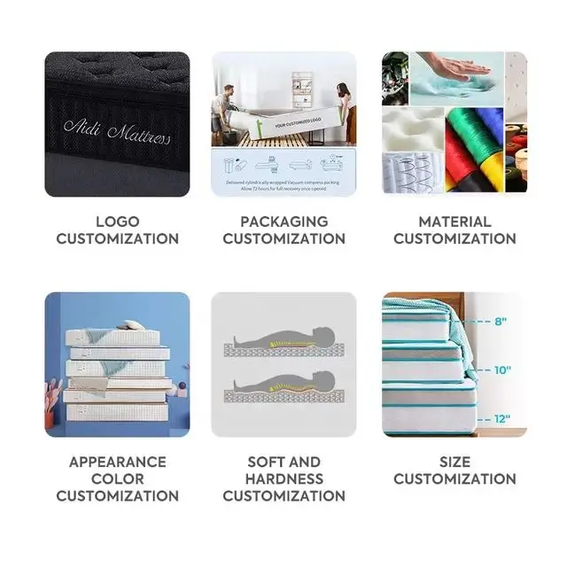 Hypo-allergenic King Size Bed Spring Memory Foam Double Pocket Spring Sleeping Well Twin Single Mattress