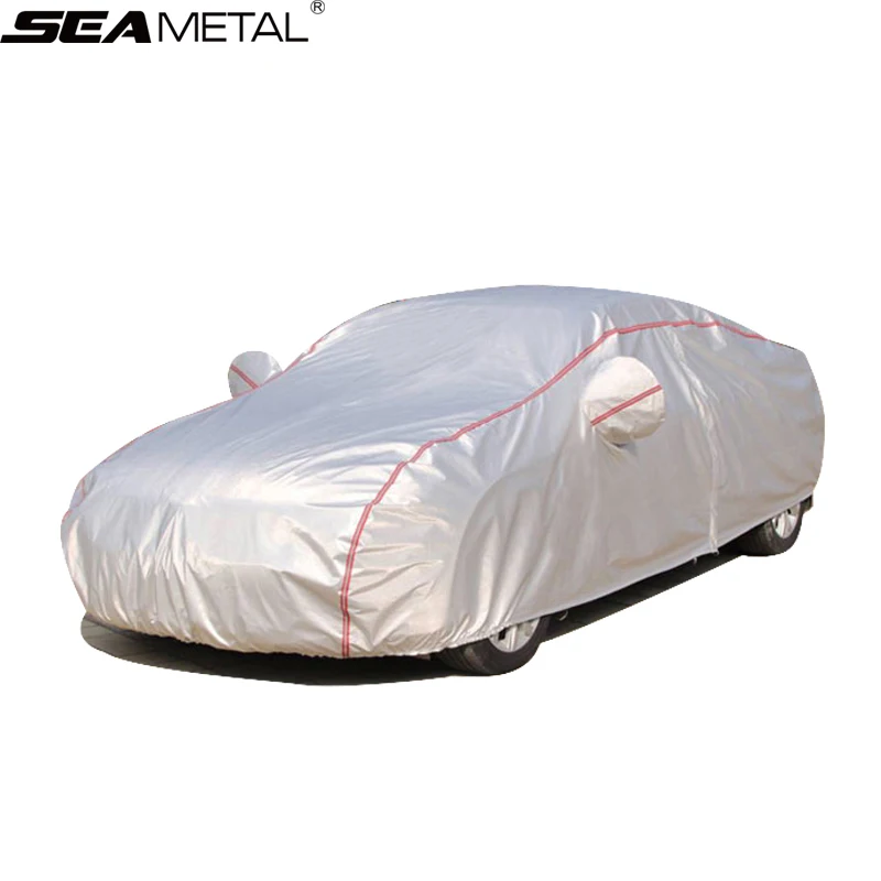 SEAMETAL Windproof Waterproof Auto Sunshade Hail Car Cover Car Summer Sun Protection Covers for All Weather