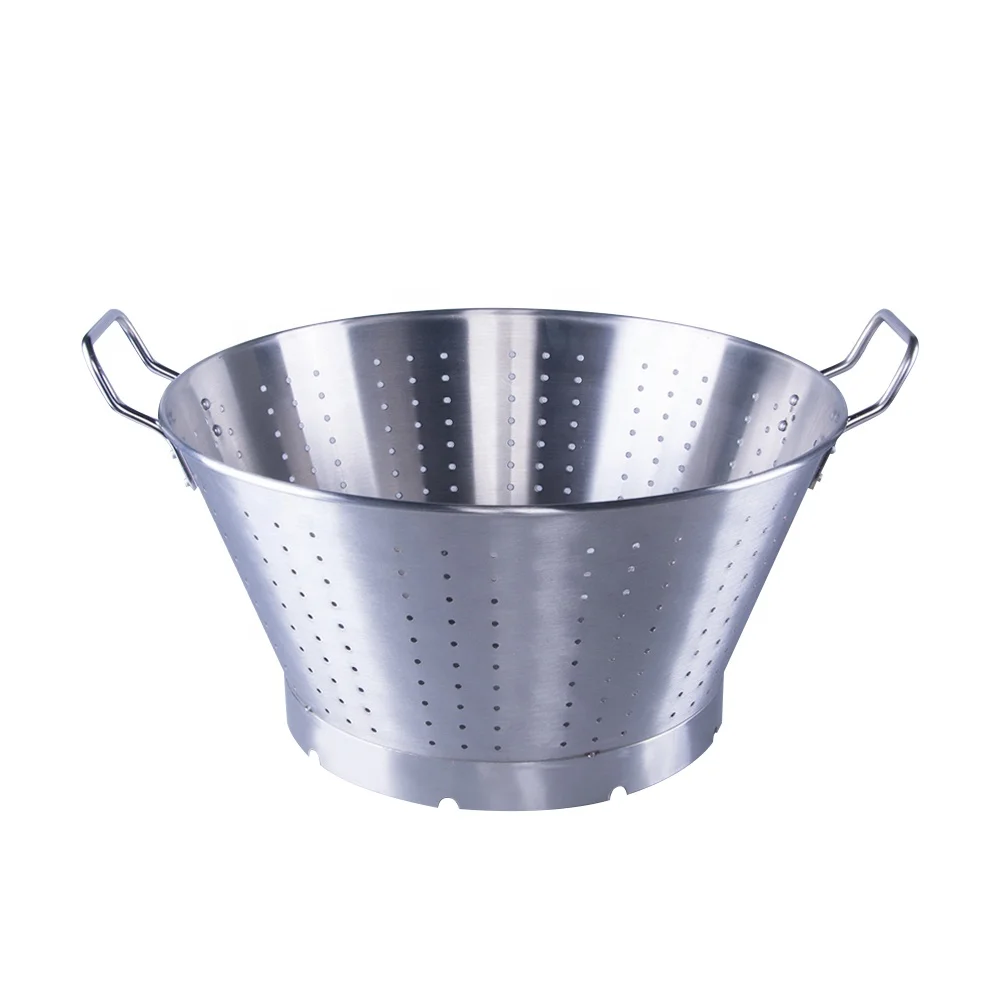 Stainless steel commercial hotel kitchenware used vegetable big basker strainer