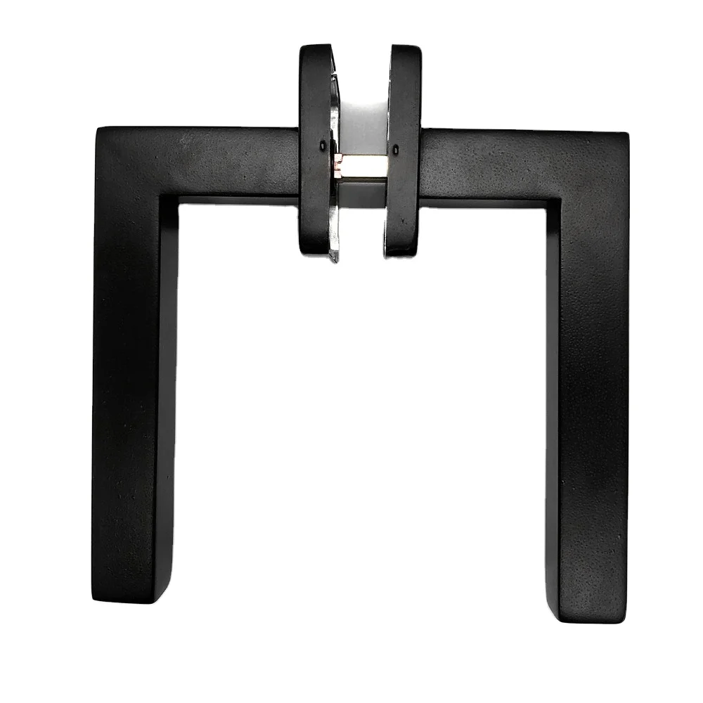 Door Handle Manufacturer Square Cover Handle  Stainless Steel Black Matte Door Handle