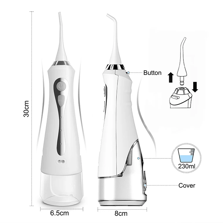 PRITECH IPX7 USB перезаряжаемые портативный Waterflosser аккумуляторная электрическая Высокое качество Стоматологическая зубная нить ирригатор для полости