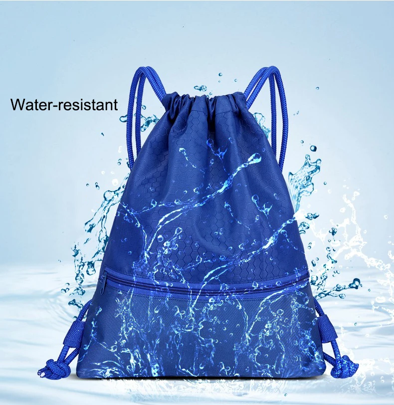 Fashion Ripstop Nylon Sports Drawstring Gymsack Backpack Fitness Basketball Drawstring Bags Kids backpack for Swimming