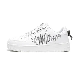 World-Win Custom Genuine Leather Shoes Unisex Amazon supplier low Moq custom logo brand fashion Air sneakers  for men