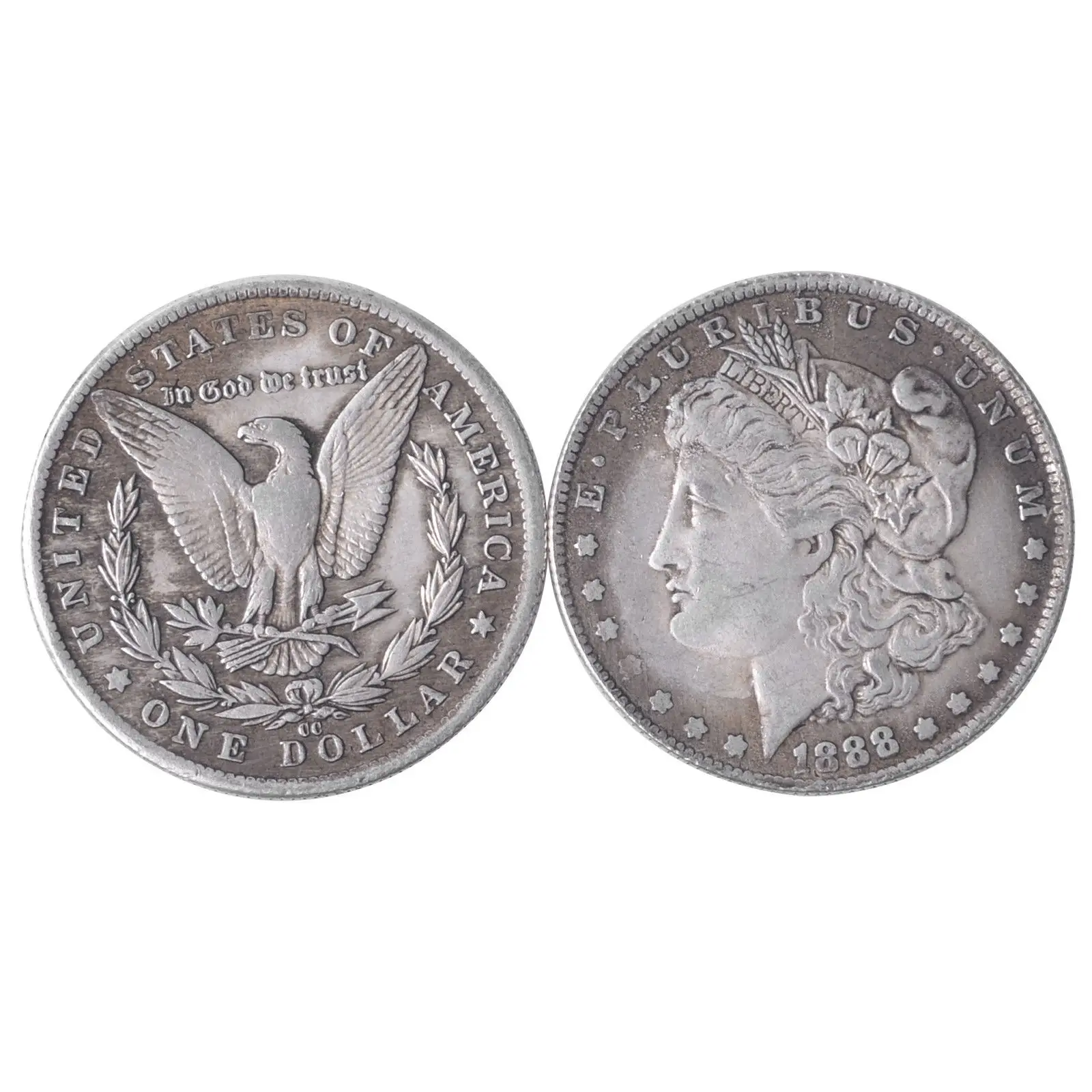 
1888 Steel Morgan Dollar (3.8cm) Magic Trick Coins Magic Accessories Commemorative Collectibles Coins 