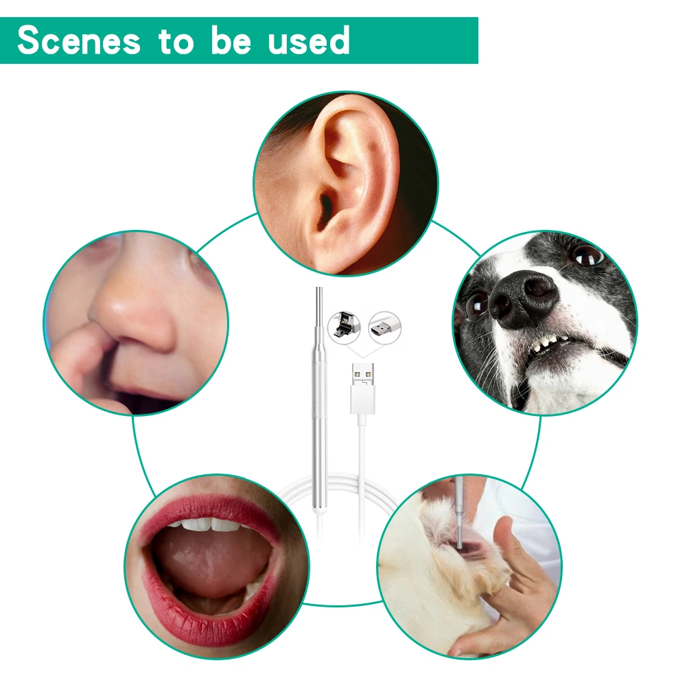 Inskam203 3.9mm 720P 3 in 1 Usb Ear Cleaner Camera Wax Remover Vacuum