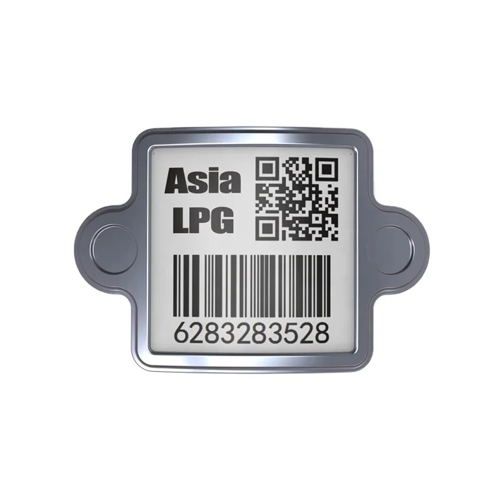 durable metal ceramic bar code tag scratch resistance unique code for gas cylinders smart asset tracking