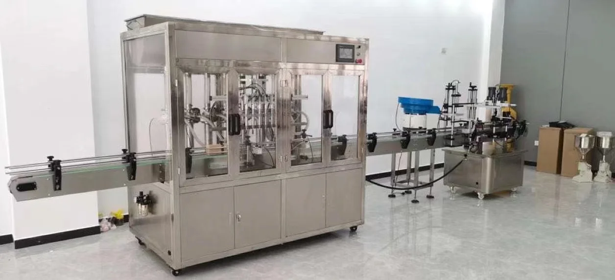 Automatic Oil Drinking Mineral Beverage juice water Bottles Filling And Capping Machine Filling sealing machine