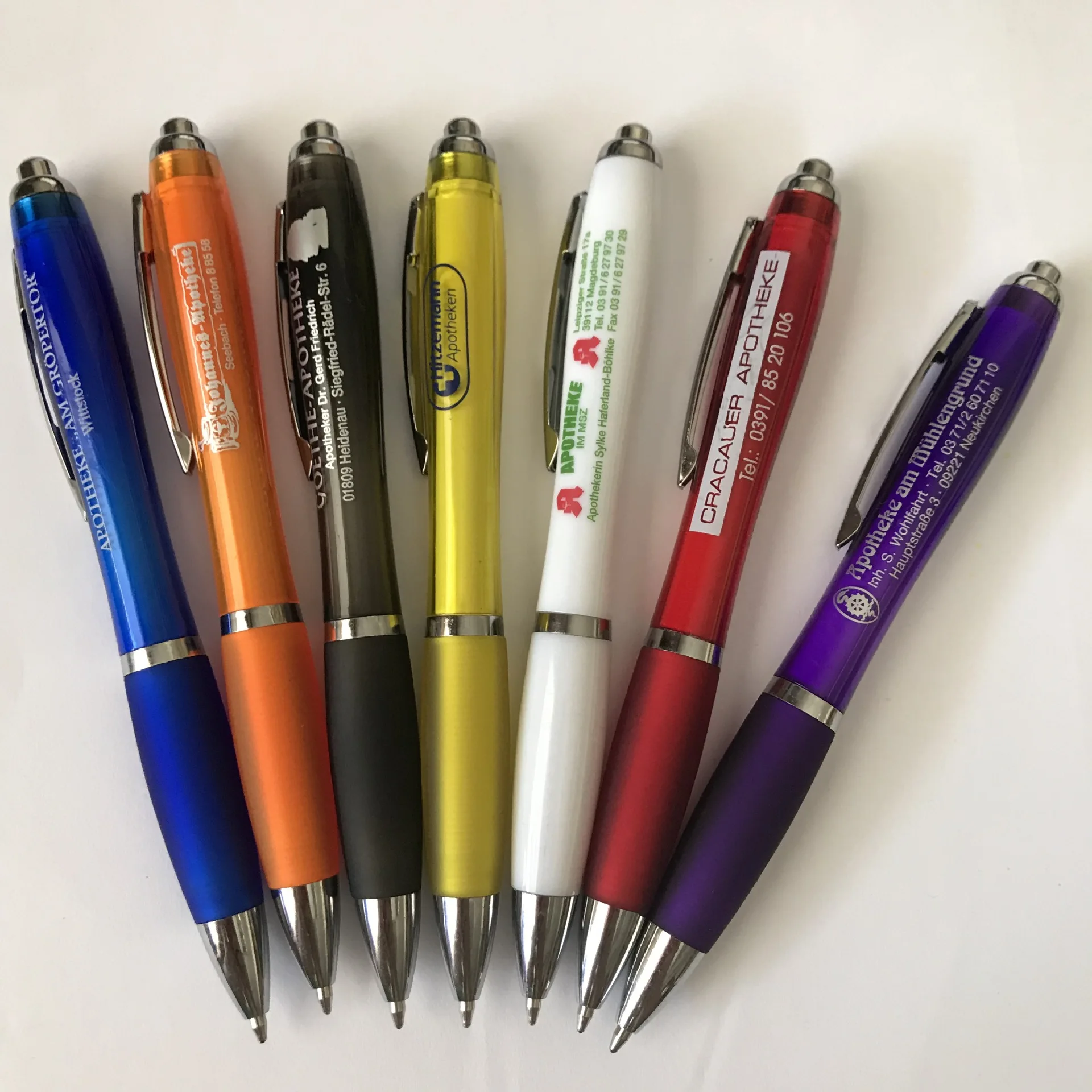 Wholesale hot popular transparent click retractable advertising calabash curve shape soft grip ball pen with customized logo