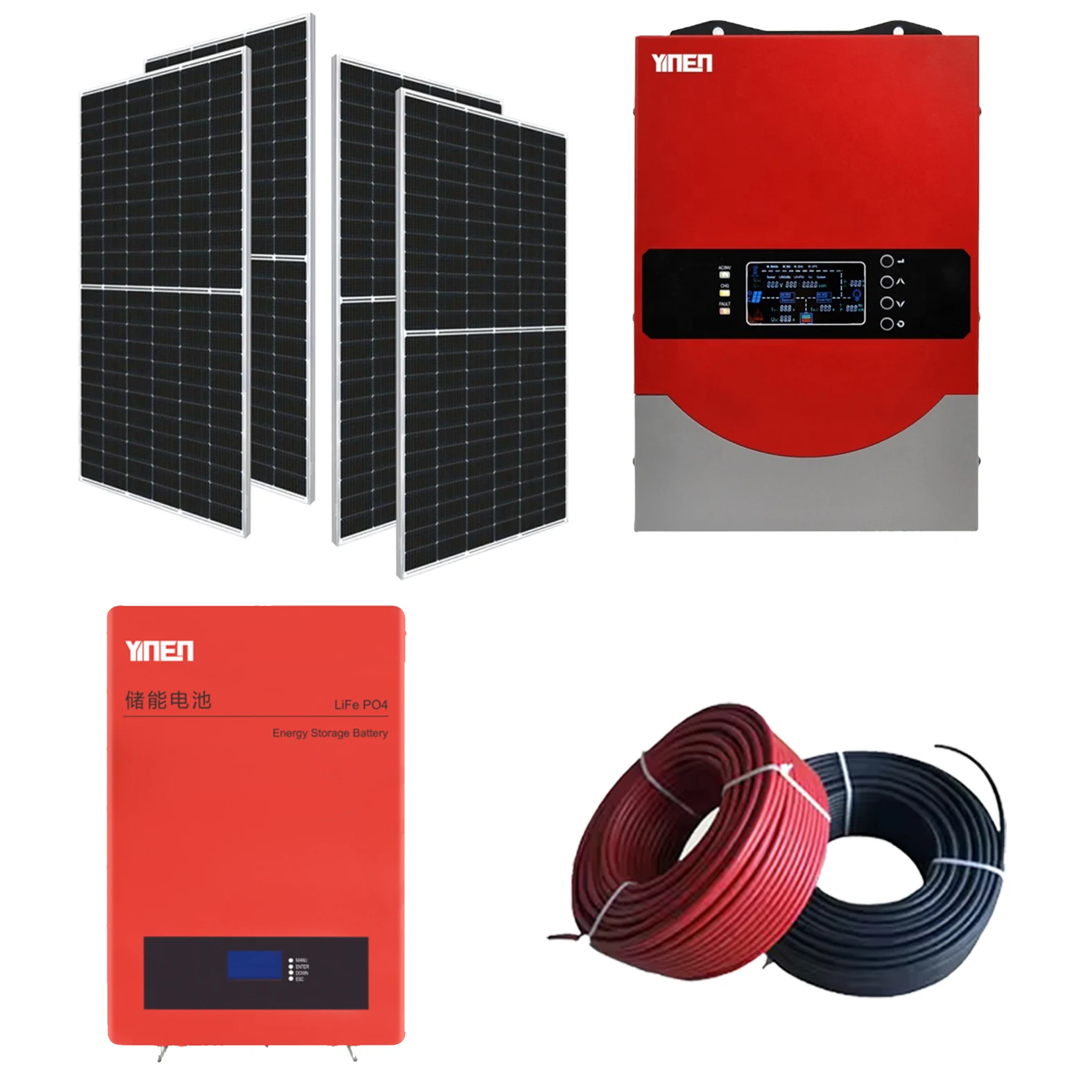 5-10KW Off Grid Solar Panel System With mppt solar charge controller and lifepo4 battery All In One