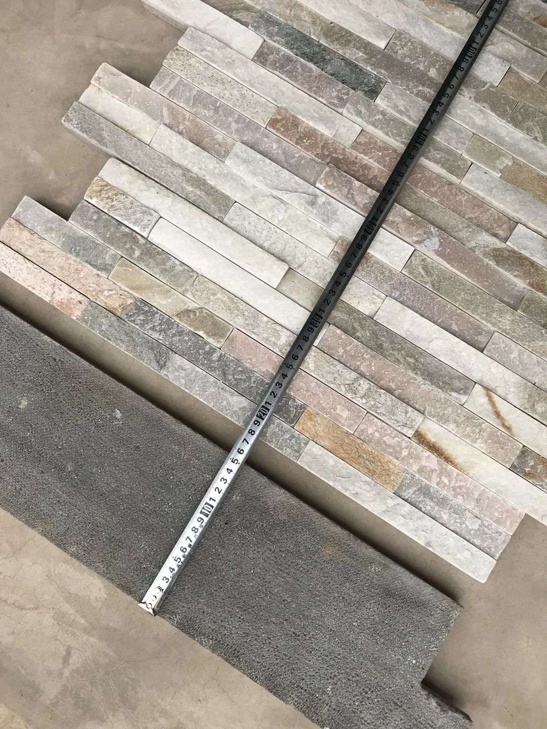 China supply yellow & white color cement YW-01  for exterior and interior wall natural slate culture stone sheet