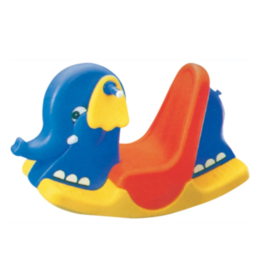 Tri-color chicken plastic toy rocking horse for kids