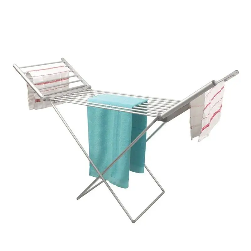 Hot Sales Metal Home Electric Heated Folding Laundry Racks Foldable Cloth Drying Airer Clothes Hanger Dryer Coat Rack