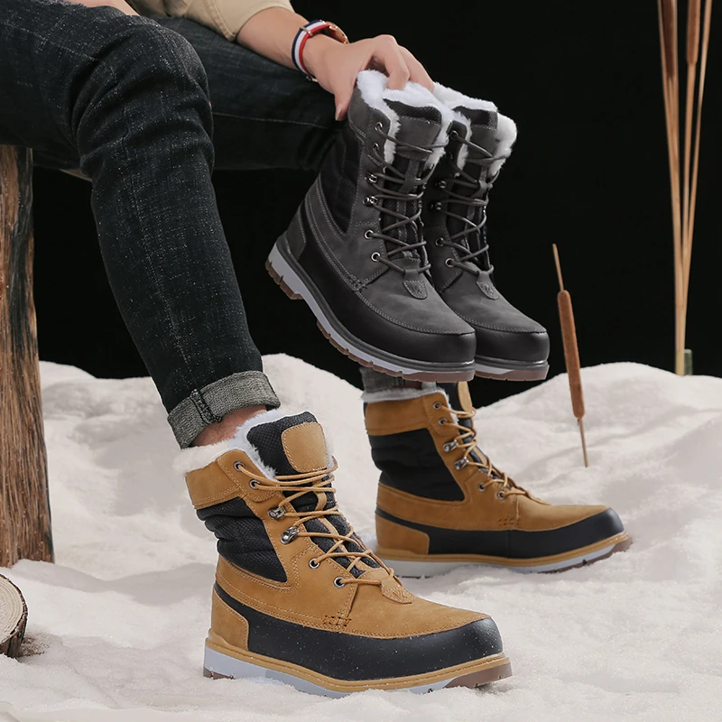 2021 Snow Boots Winter Brand Warm non-slip Men Boots Casual Cotton Winter Autumn Boots Custom