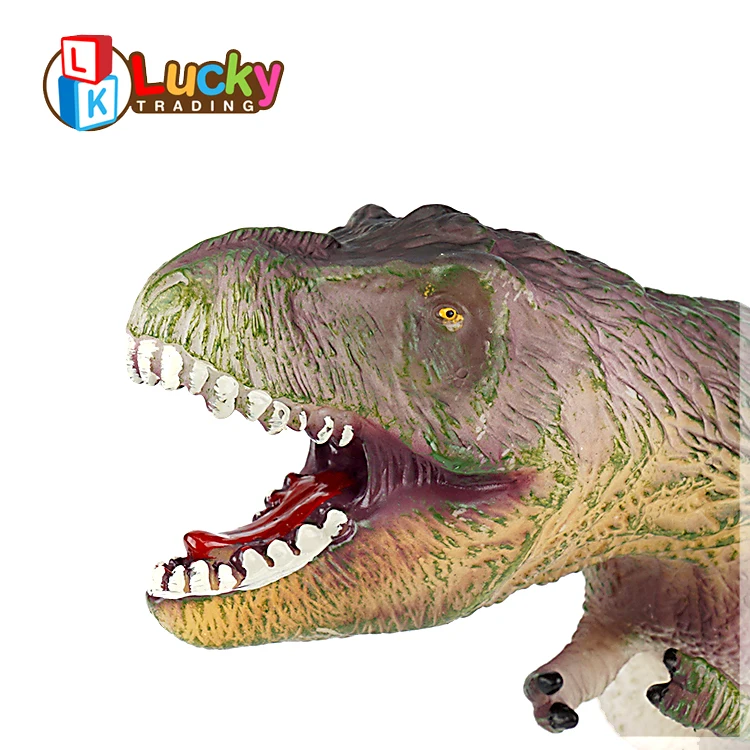 Lucky Toys Wholesale PVC Jungle Animal Model Plastic Wild Animal Toy Set Animatronic Dinosaur with IC