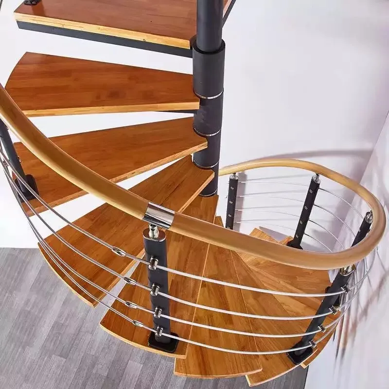 Комплект Винтовой Лестницы для виллы, круглая внутренняя стальная и деревянная чердака, спиральная лестница, Центральная лестница