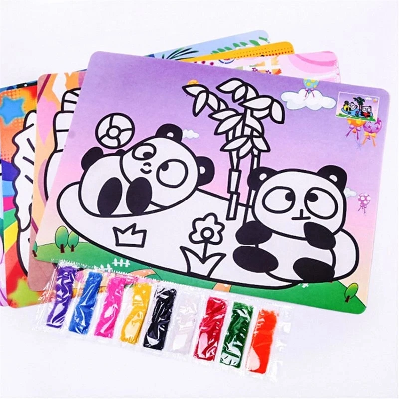 Genuine Creative Children Drawing Toys Sand Painting Pictures Handmade DIY Sand Painting