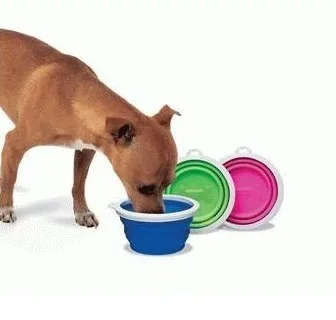 BPA Free Dishwasher Safe Portable and Collapsible Silicone Pet Bowl for Traveling Food Water Feeding Cup Dish for Dogs Cats