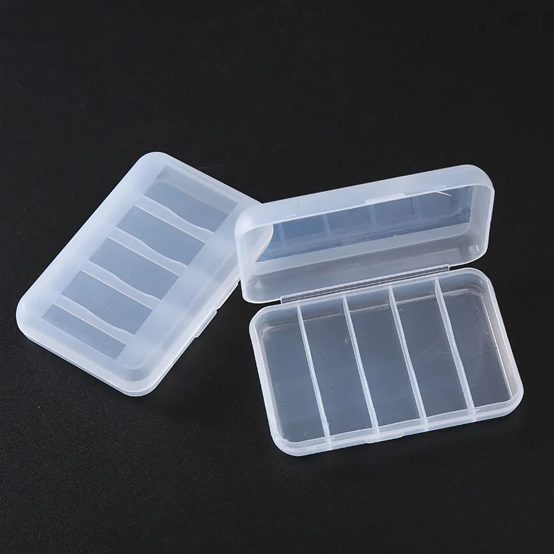 5 Grid Small Storage Box Pp Material Jewelry Box For Ring Pin Clip & Small Crafts Organizer Transparent Mini Storage Box