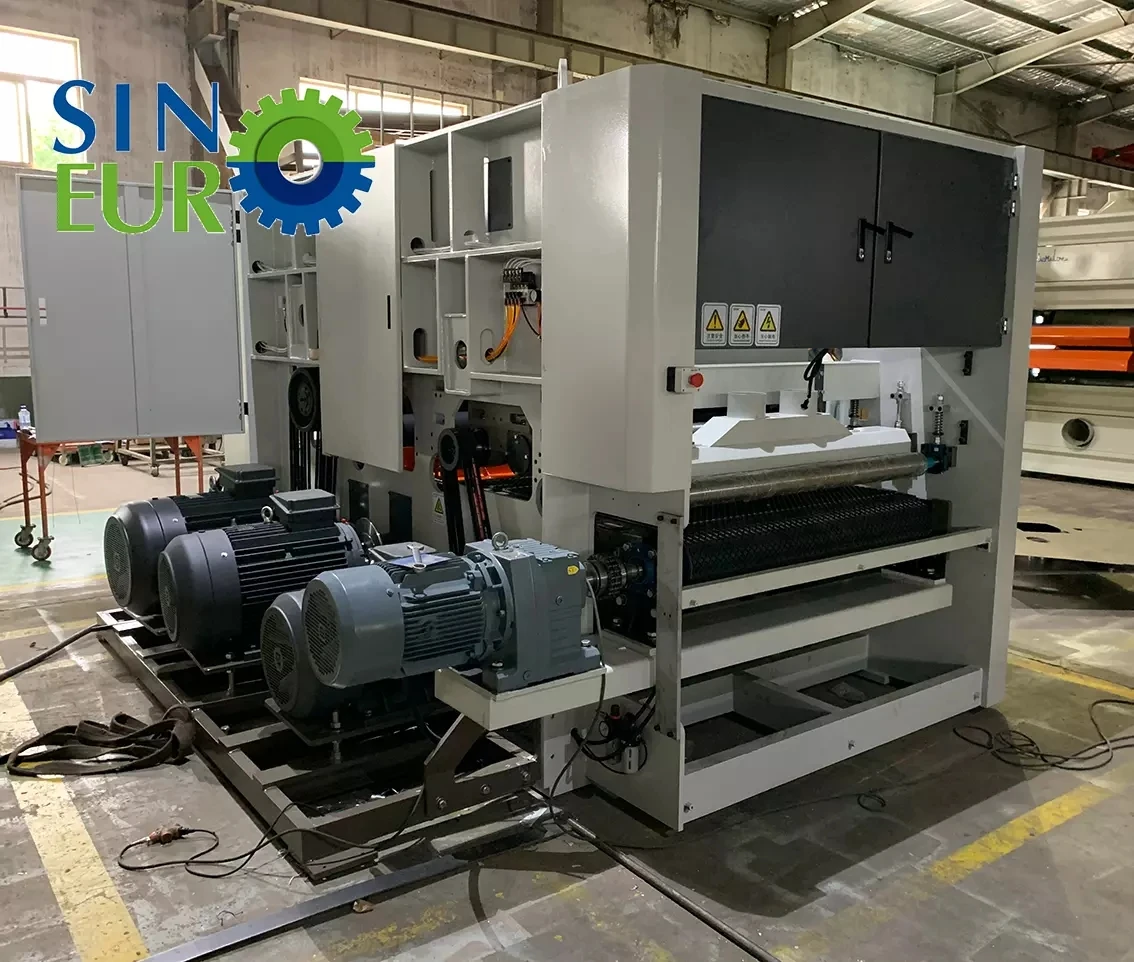 Industrial heavy duty mdf solid wood board door woodworking drum wide belt sander sanding polishing machine