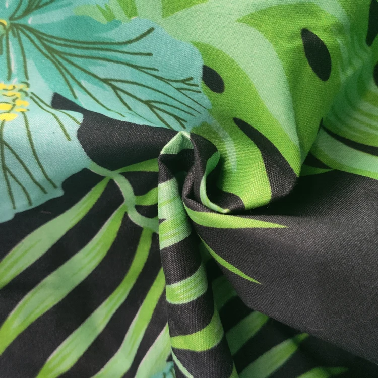Pigment Printing Microfiber Tropical Rain Forest Style Polyester Fabric Wholesale Huzhou Suppliers