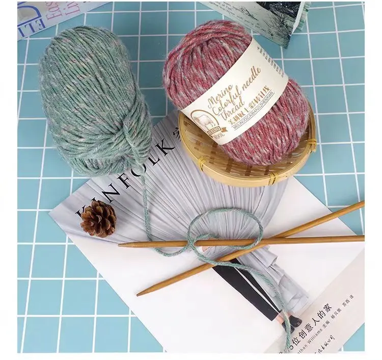 Yarn Craftsman 7S/3 40% merino wool 10% colored thread 30% modal 20% acrylic blended yarn hand-knitted DIY yarn 100g ball