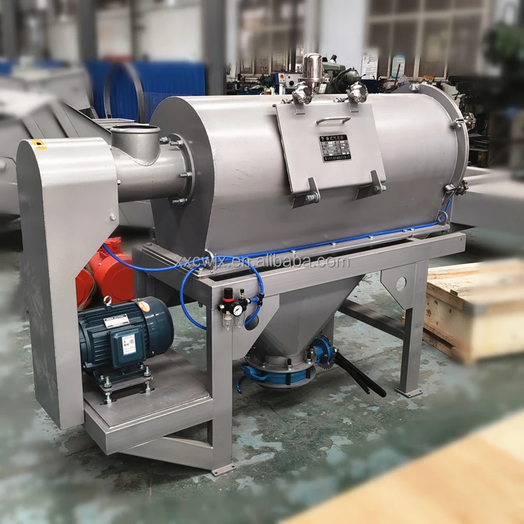 Food Gypsum Starch Thyme Leaves Powder Horizontal Centrifugal Airflow Sifter Separator Rotary Sieve Machine