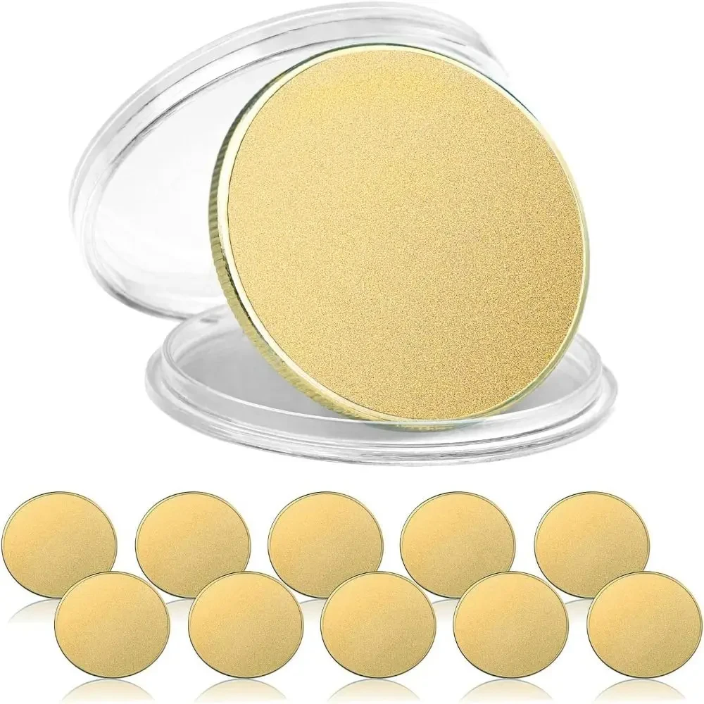 Custom Commemorative Coin Blank Souvenir Brass Gold Silver Logo 3D Metal Challenge Coin For Laser Engraving