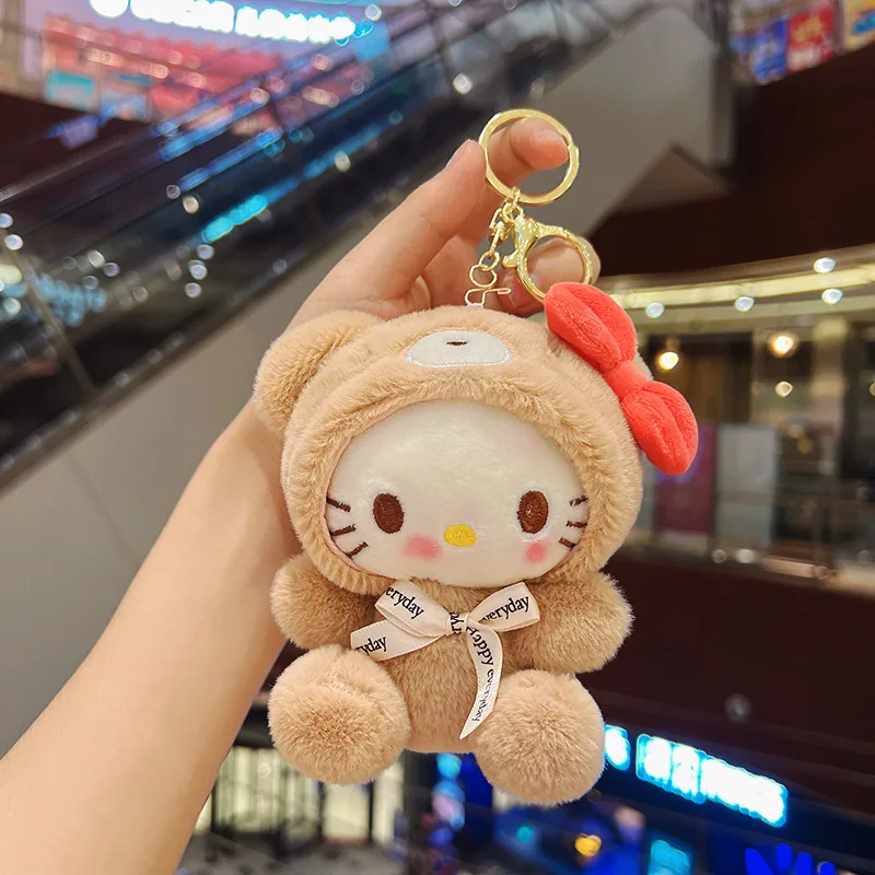 Милый брелок Sanrio 5 дюймов декоративные аксессуары кошелек сумка рюкзак очаровательный плюшевый для женщин и девочек