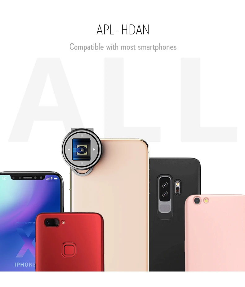 Анаморфный объектив Apexel 1 33x для iPhone Xs Max X телефона с сильным сенсом съемки