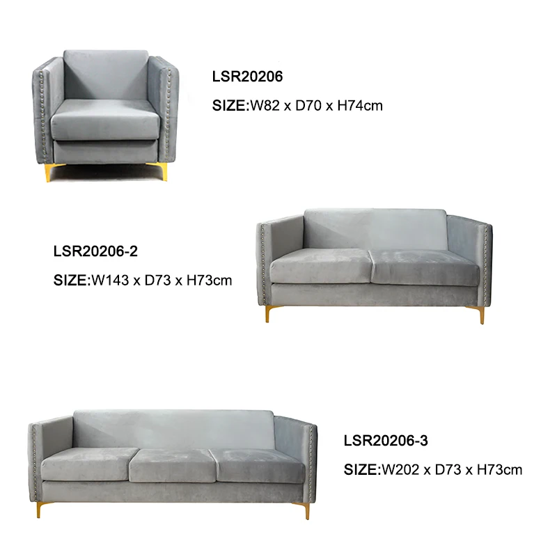 Living Room Modular Sectional Cheap Modern Lounge Designs Modern Home Furniture Metal Legs Velvet 3 2 1 Corner Sofa Set