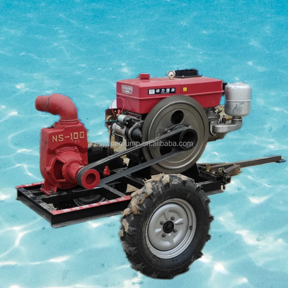 Single Cylinder Diesel Engine Belt Pulley Connection with Self-priming pump Water Pump