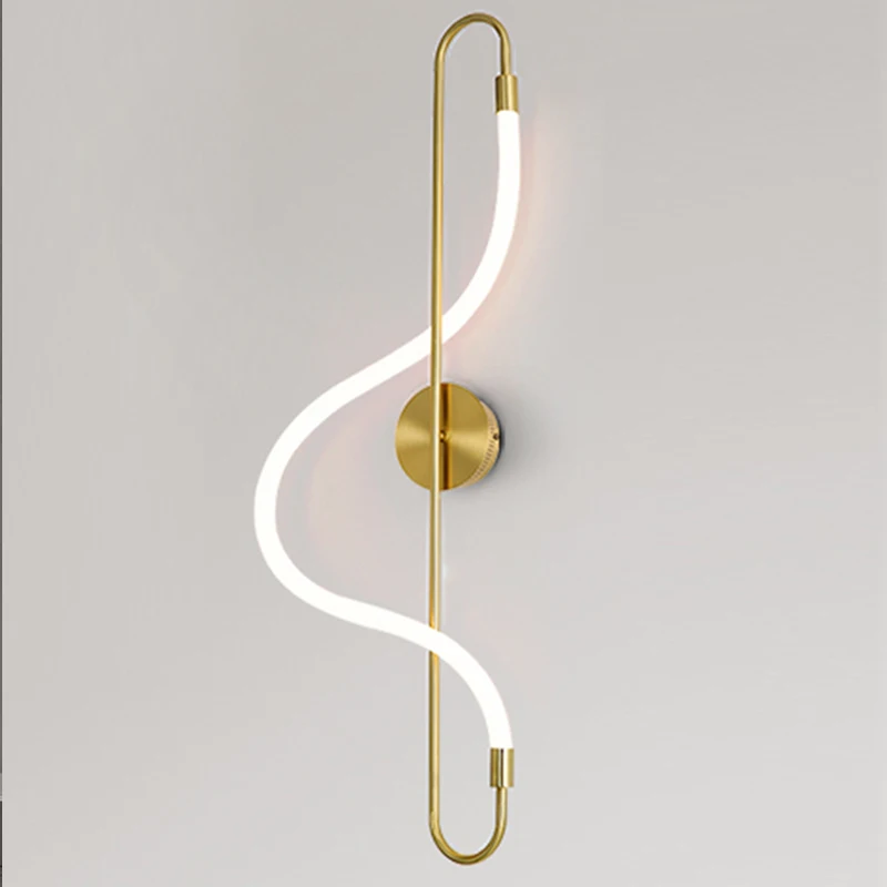 Nordic minimalist luxury chandelier simple line 360-degree luminous living room restaurant bar pendant lamps