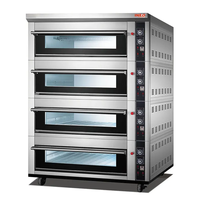 4 Decks 12 Trays Industrial Luxury Bakery Equipment Electric Commercial Bread Ovens