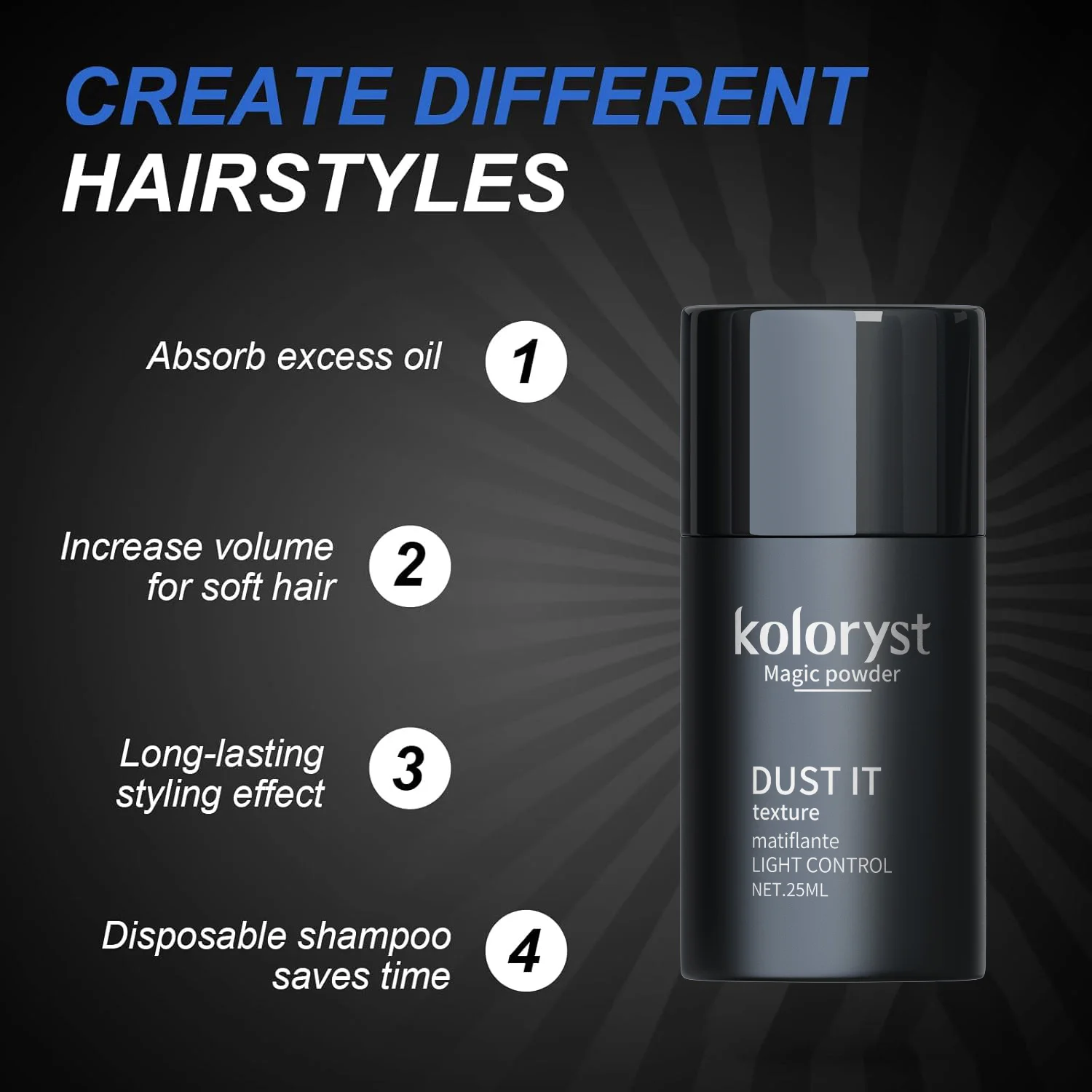 Matte Look Hair Volume Styling Powder Men Texture Fluffy Dust IT Powder Private Label