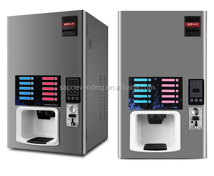 Coin and Bill Operated Coffee Vending Machine Money Making Machine with Coffee