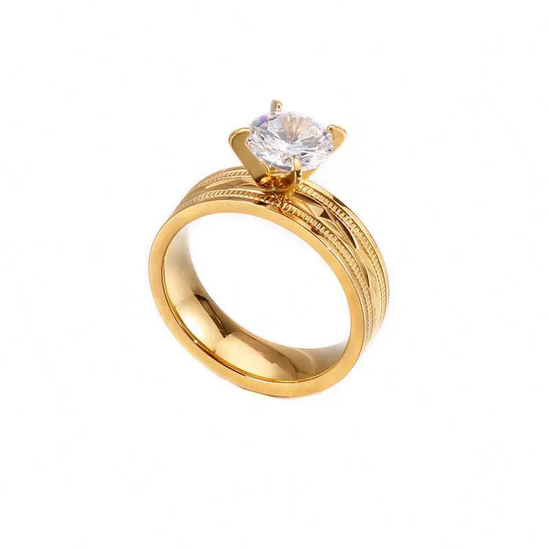 
2021 High Quality Couple 14k 585 White Gold Ring Acrylic in Competitive Price Knuckle Jewelry Rings 