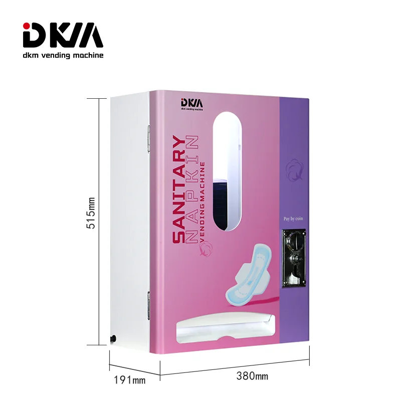 Dkmvending Mini Wall Mounted Sanitary Pad Dispenser Vending Machine With Qr