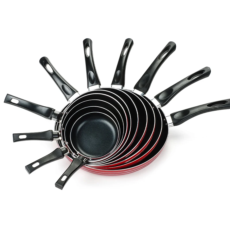 Кухонная посуда с мраморным покрытием, липкая углеродная антипригарная сковорода с крышкой, 5 слоев, 28 см, 12 дюймов, без покрытия, из алюминиевого сплава