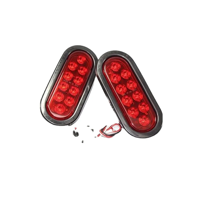12V 10 LED Red/White/Amber Tail Light with connector for Truck Trailer Lorry Boat