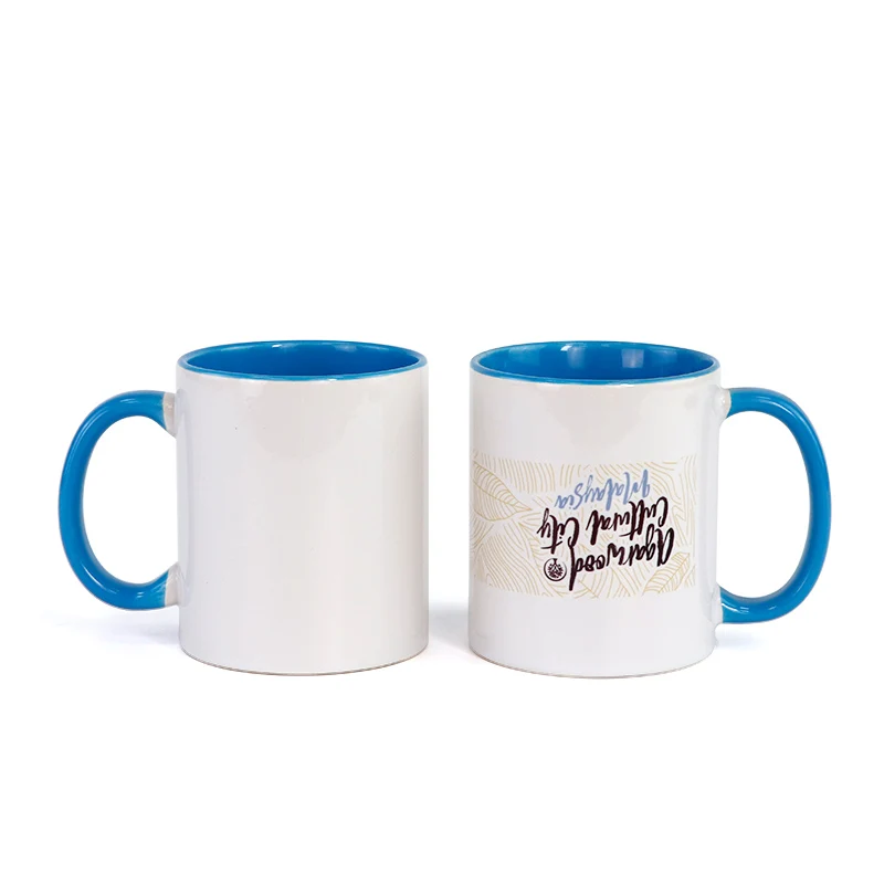 11oz Inner Handgrip Colorful Ceramic Mug  Blank with Sublimation Coating