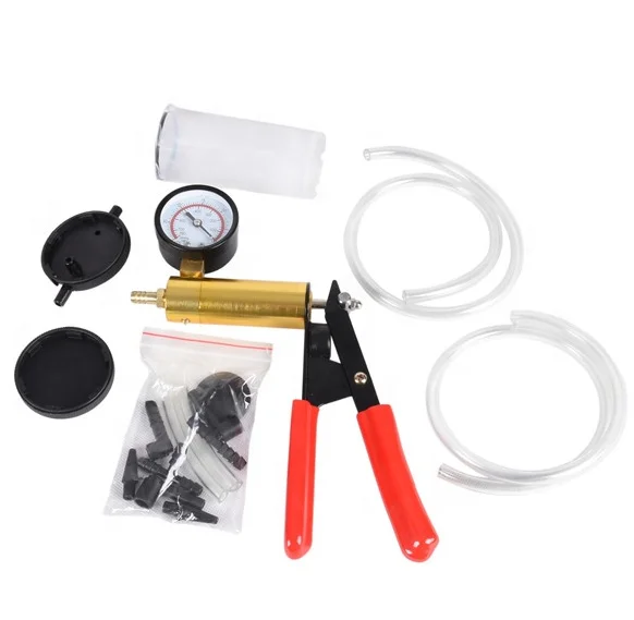 2 in 1 Brake Bleeder Kit with Hand Held Vacuum Pump Tester Brake Clutch Bleeder Tools