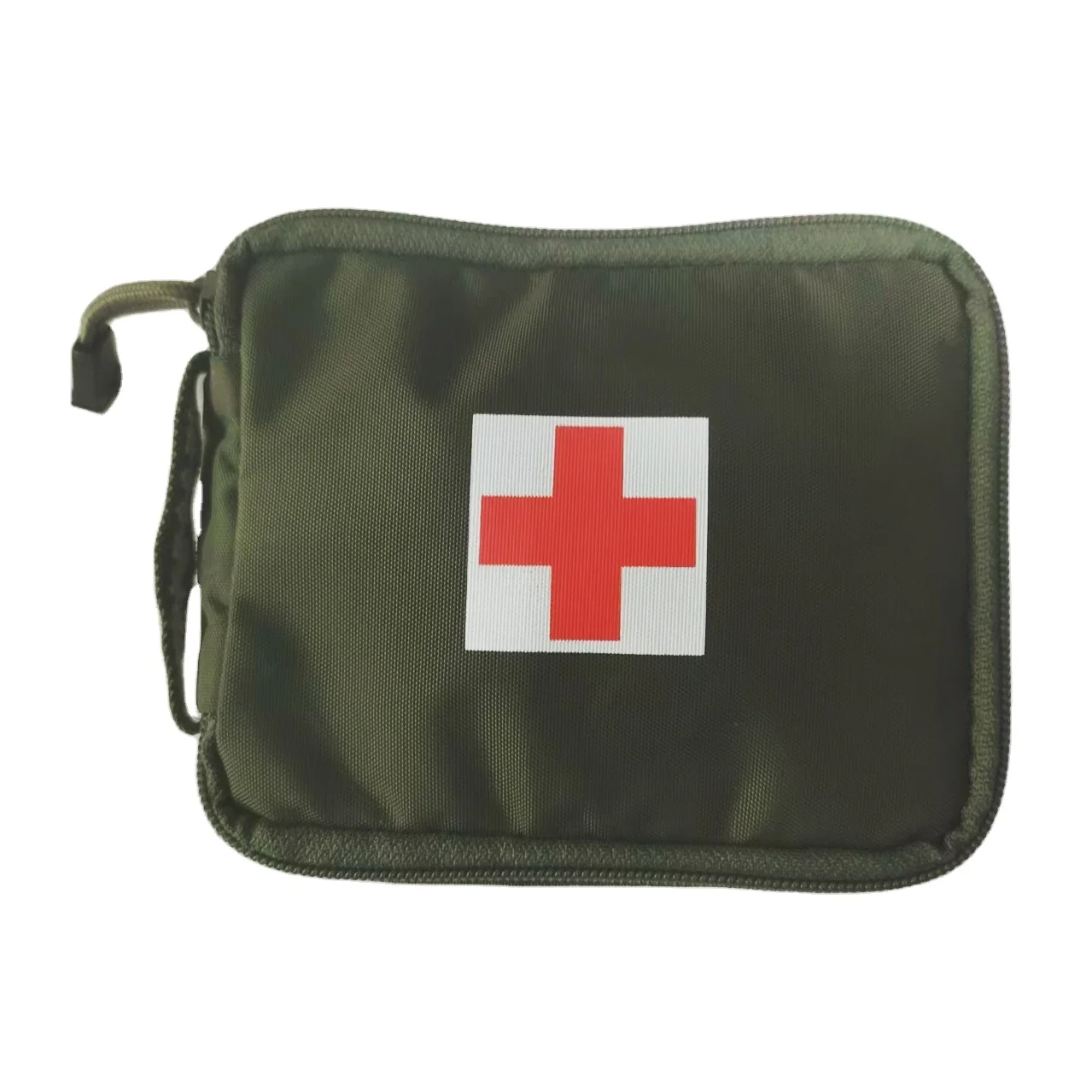 First Aid Kit With Large Capacity Military Green Zipper And Velcro Nylon Oxford Cloth Durable And Wear-Resistant Bag