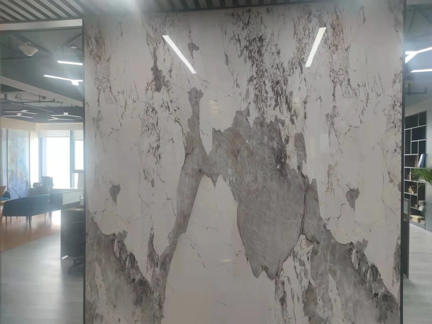 Лидер продаж, глянцевый ПВХ мраморный лист с УФ-покрытием, украшение для дома