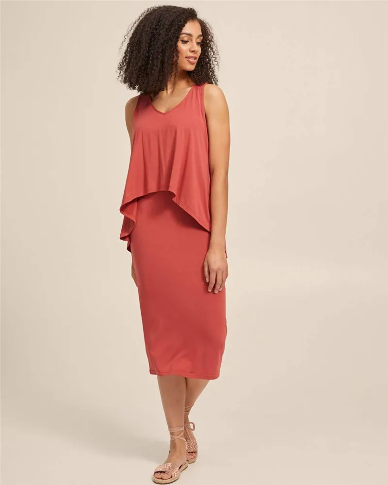 Wholesale Hot Sale Soft Breathable Maternity Clothing Nursing Friendly Women Casual Breastfeeding Bamboo Nursing Dress